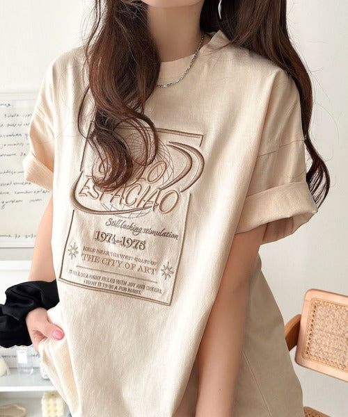 JaVaジャバコラボ》シンプル派にも推したい！綿100％グラフィック刺繍T