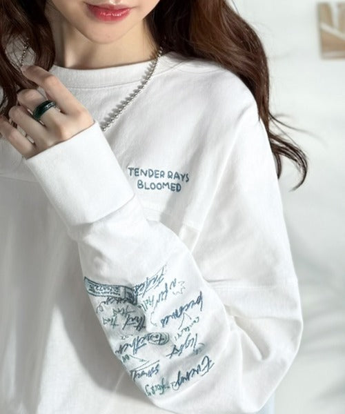 JaVaジャバコラボ》袖を通せば、あなたも輝く。コットン100％刺繍胸元