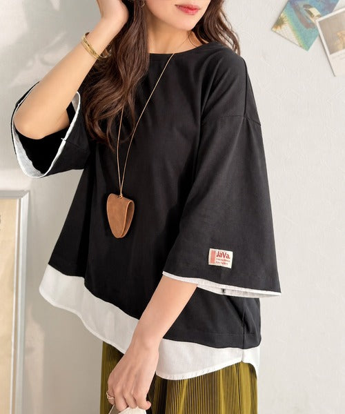 JaVaジャバ コラボ》実は、フェイクなんです！フェイクレイヤードTee