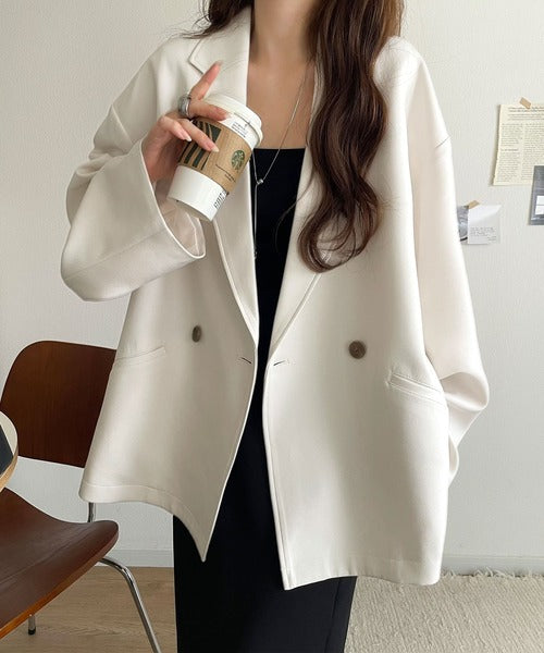 セットアップ可】自由自在に楽しめる。美シルエットテーラードダブル