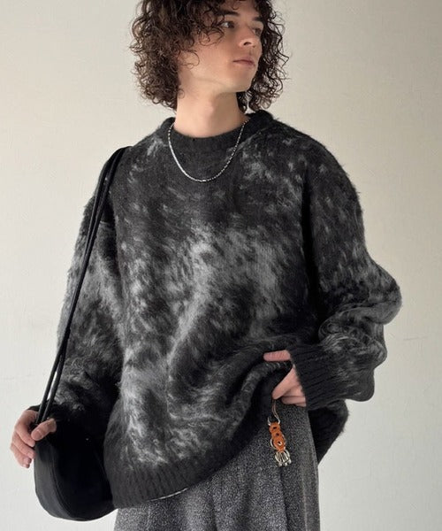 Classical Origin】「まるで毛布。」モヘアライクシャギー素材クルー