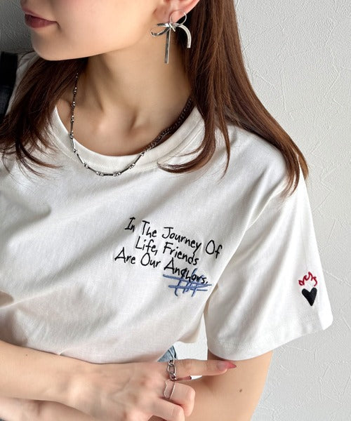 sustaina+】アートのように刺繍が映える。オーガニックコットン100