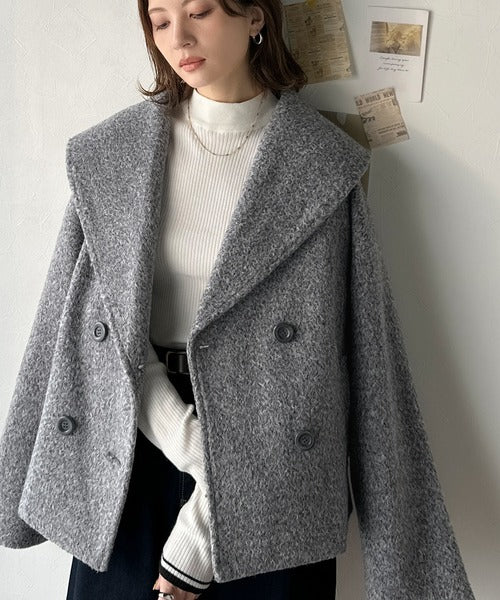 やまちゃん様　美品ウールコート MADE IN FRANCE】WEINBERG ラマウールシングルコート 