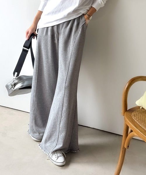 JaVaジャバコラボ》ディティールで差が付く。裾クラッシュ裏毛美脚