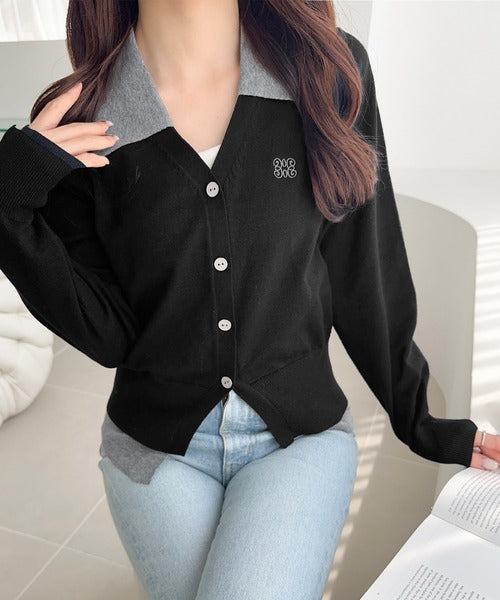 mily bilet】着るだけ完成、コーデ迷子にさよなら♪胸刺繍ダブルカラー