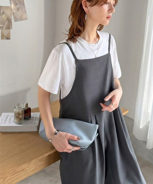 Popelin サロペットパンツ 12-18m　1＋トップス 12m　セット売り ベルトデザインサロペットパンツ | Belt designed salopette pants