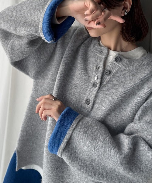 自然な華奢見え。さりげない配色でこなれ感を演出♪ダブルフェイス素材