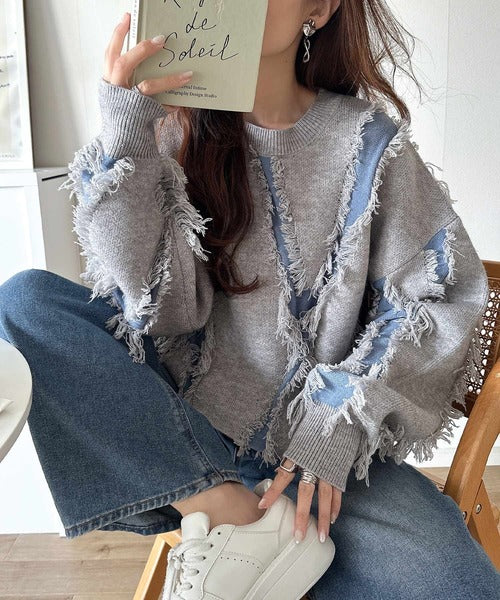 美品　CLANE フリンジセーター　サイズ2 松本恵奈のMUST BUY- CLANEのお気に入りアイテム紹介 “FRINGE LACE