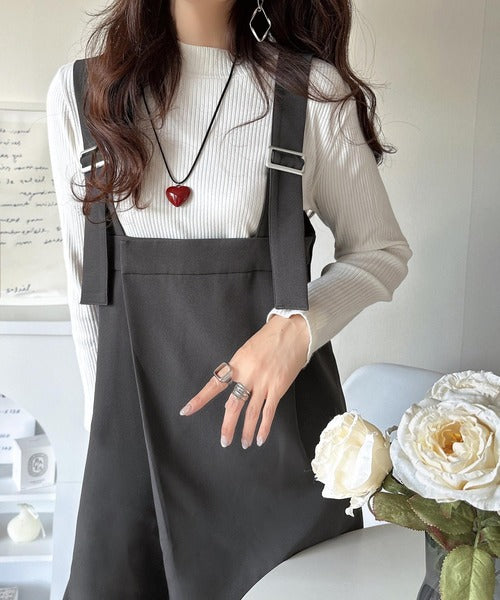 着回し自在な2way仕様◎デザインベルトラップサロペット（セットアップ