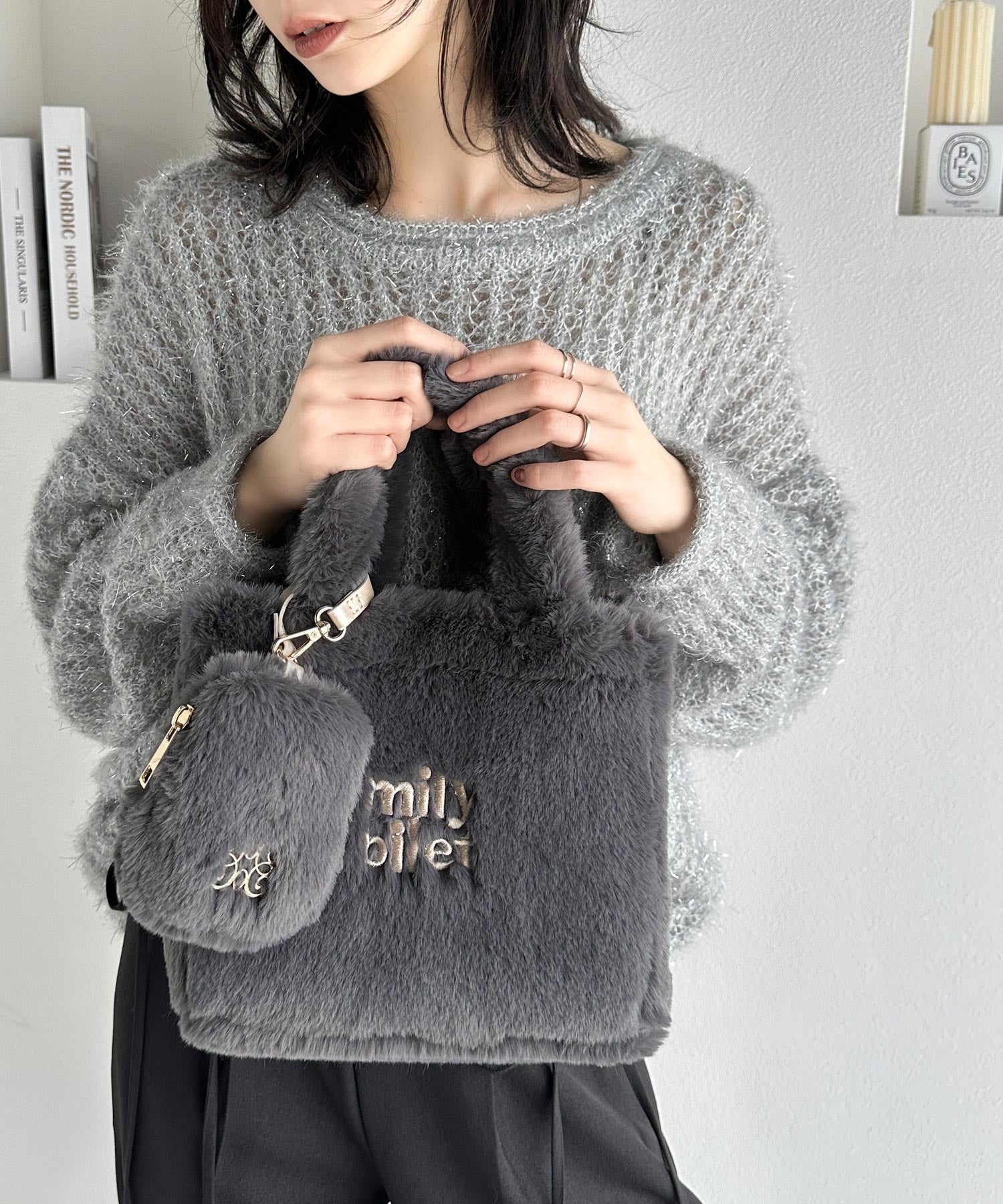 costa moda unoミンクファー バッグ ブラックリアルファーミニバック 003_6550a136-d941-40c6-8223-