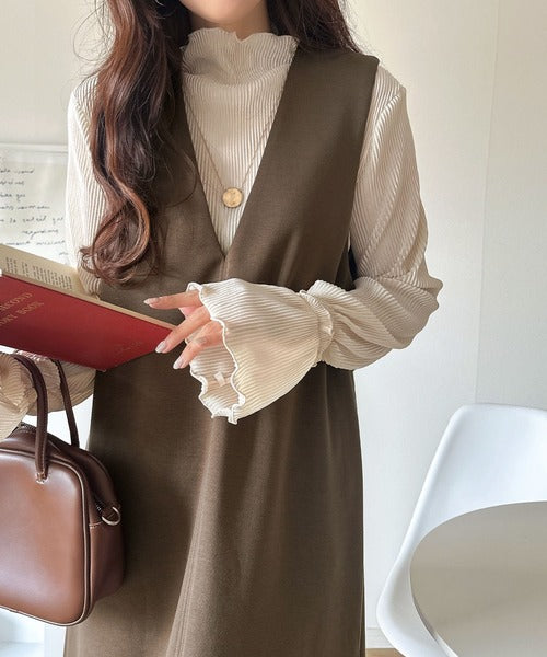 n③★レディース・ハーフセット・おまけ付き② ネコ刺繍ハーフZIPニット | OLIVE des OLIVE(オリーブ デ オリーブ