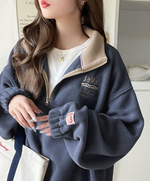 貴重品 日本未発売 バルセロナ 刺繍 ハーフジップ 貴重品 日本未発売