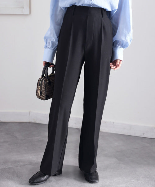 ロエフ LOEFF ウールセンタープレスパンツ チョコブラウン ロエフ