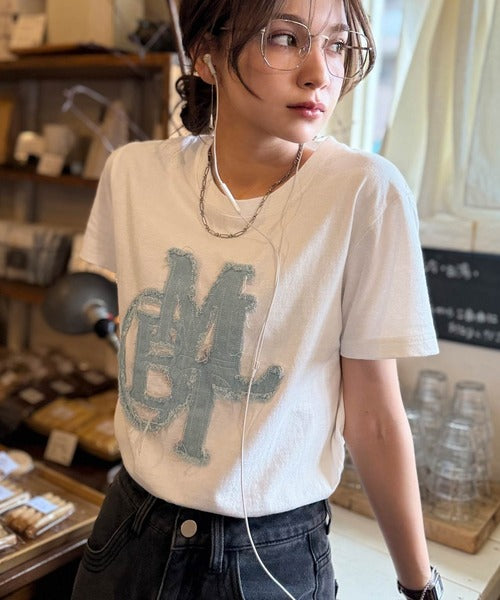 mily bilet】遊び心を忍ばせておしゃれを一新。デニムフリンジワッペン