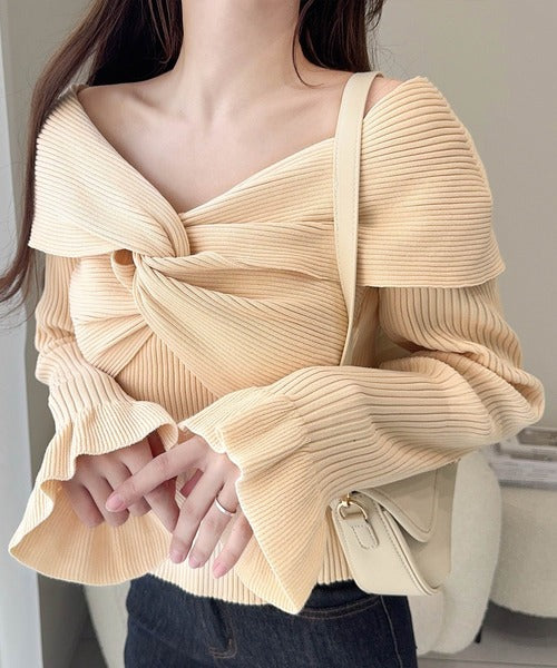 mily bilet】デコルテ美人を叶える一着♪ツイストオフショル2WAY