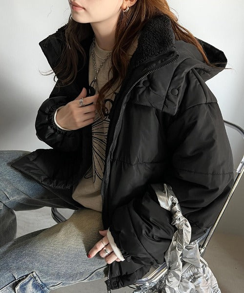 冬もアクティブに！中綿フード付ショートジャケット ce1260234