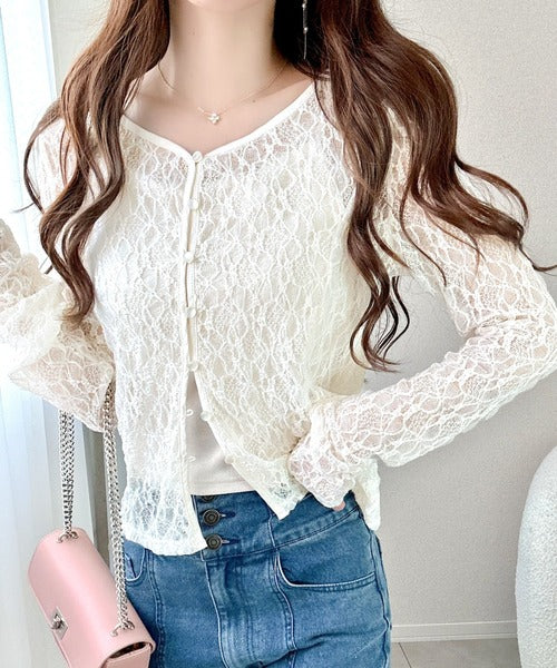 ミミさま専用♡定価以下ボーダーレースカーディガン ♖й1350♖インド刺繍レースリボン付き春ニットカーディガン ♖ その他