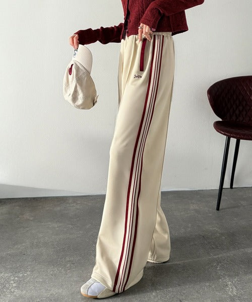 JaVaジャバコラボ》配色ラインで魅せる大人リラクシー。サイドライン