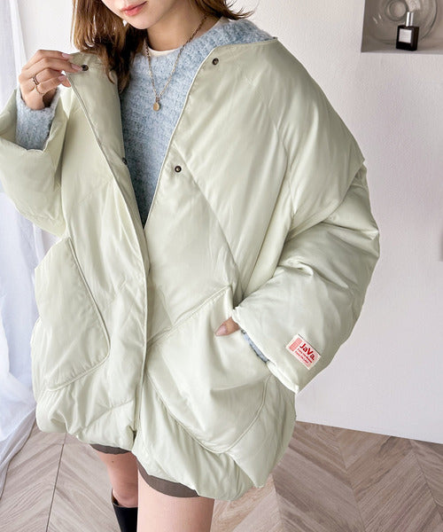 NO GOLF クラブハウス キルティングダウンジャケットホワイト L