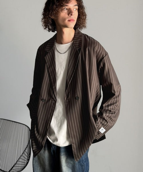 Classical Origin】「さっと羽織れる。」ストライプ柄ドレープ