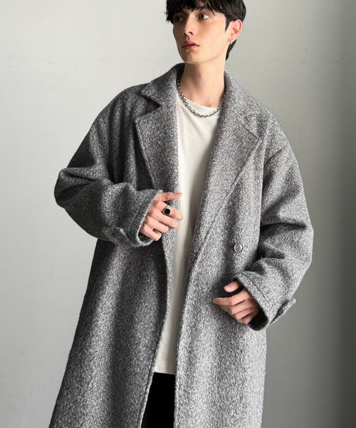 Classical Origin】「余裕を魅せる。」フェイクウールロングチェスター