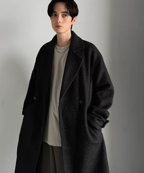 Classical Origin】「余裕を魅せる。」フェイクウールロングチェスター