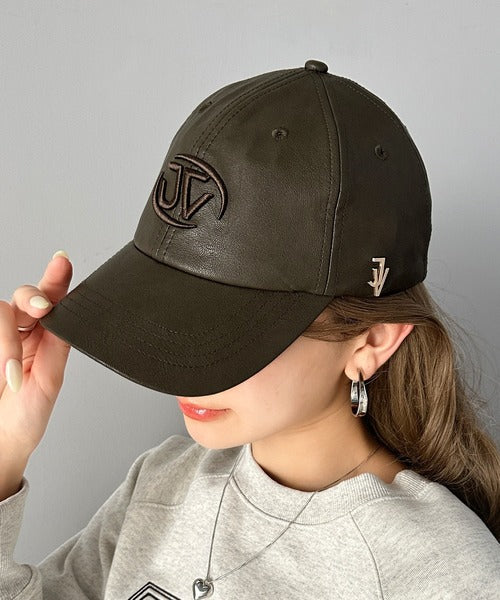 Javaジャバコラボ》インパクトを与える主役キャップ。フェイクレザー