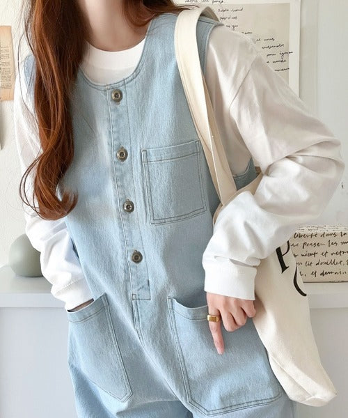 bow.a ボウエー デニムサロペット bow.a DENIM SALOPETTE デニムサロペット