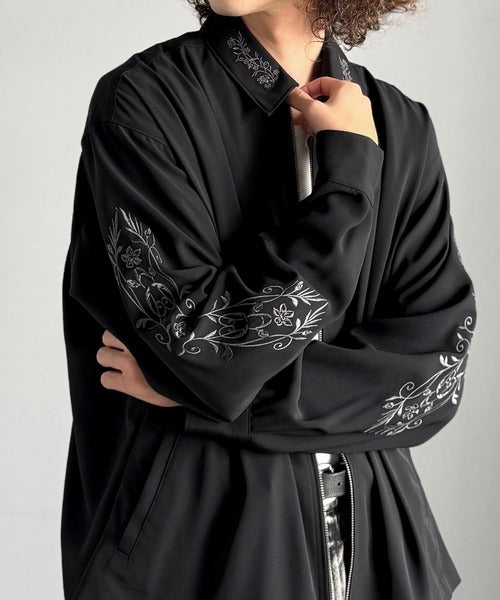 Classical Origin】「繊細さを羽織る。」刺繍デザインエレガンスジップ
