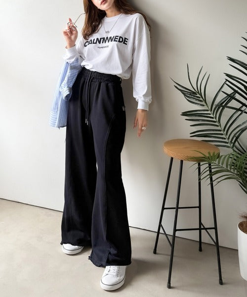 JaVaジャバコラボ》ディティールで差が付く。裾クラッシュ裏毛美脚