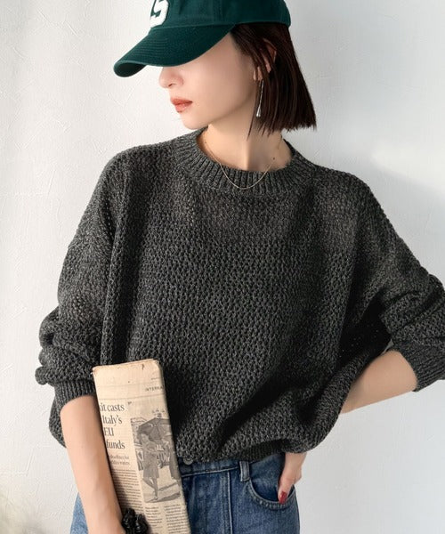 確認用STUDIOUS INella ボアシェイプニット COEL Online Storeパワショルクロシェニット(F アイボリー): TOPS