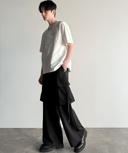 二度見必至。」ビッグポケット付パラシュートワイドスラックス／Big