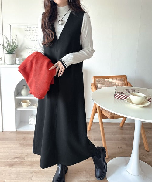 肉厚素材が気になるスタイルをカバー♪前後2wayダンボールハーフジップ