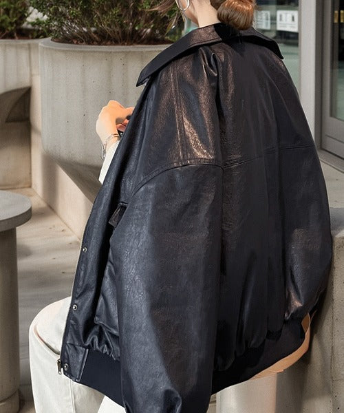 JaVaジャバ コラボ》高見えをプラスするシボ感！フェイクレザー