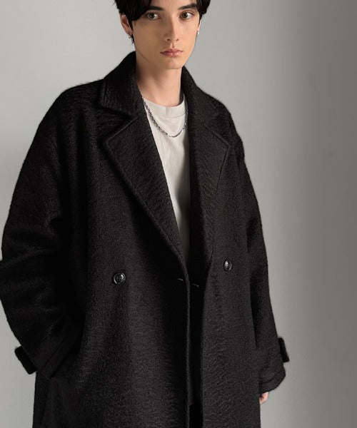 Classical Origin】「余裕を魅せる。」フェイクウールロングチェスター