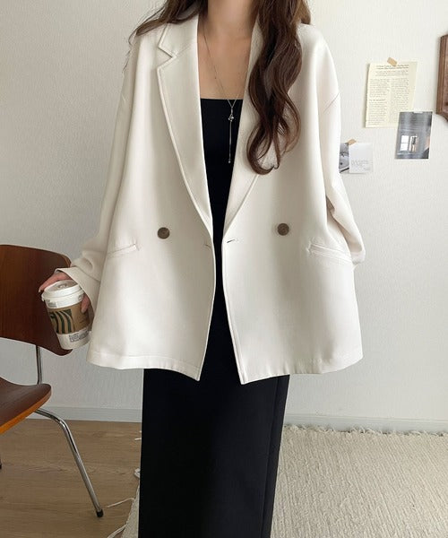 セットアップ可】自由自在に楽しめる。美シルエットテーラードダブル