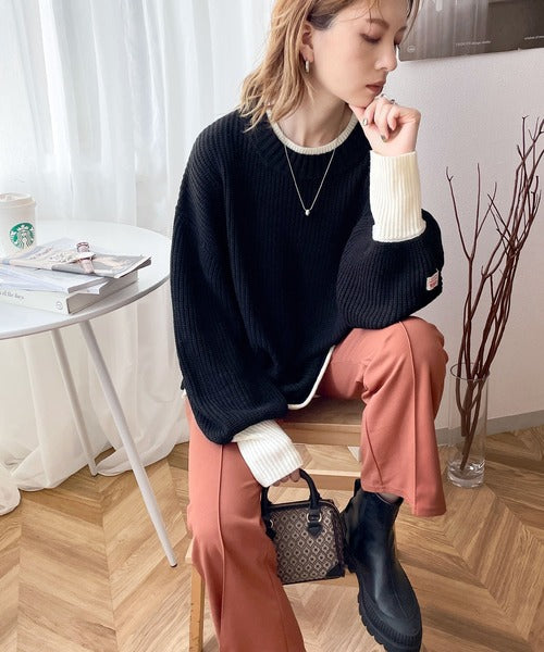 J&amp;M DAVIDSON シンプル ローゲージ ざっくりニット ニット｜J&M DAVIDSON｜ジェイアンドエムデヴィッドソン公式オンライン