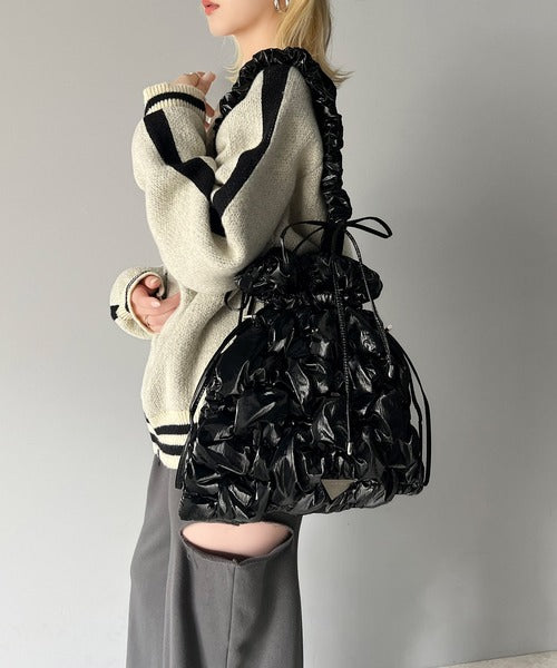 mily bilet】愛らしさNo1。ドロストリボンハンドル使いシャイニー