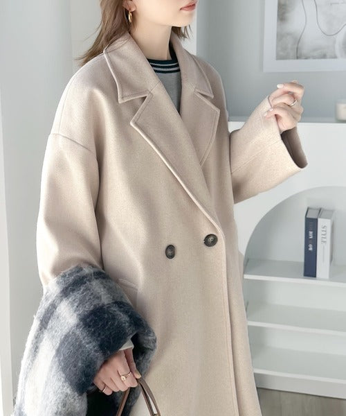 カシミアロングコート　テーラードオーダーメイド品　ビッグサイズ 楽天市場】日本製 ロングコート レディース コート 大きいサイズ