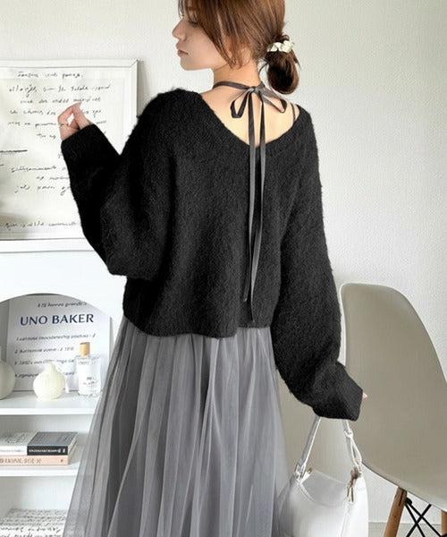 褒められワンピ♪マルチwayニット×チュールワンピースセット（セット