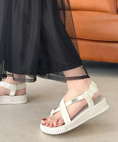 Javaジャバコラボ》大人のこなれ感は足元から。クロスストラップゴム