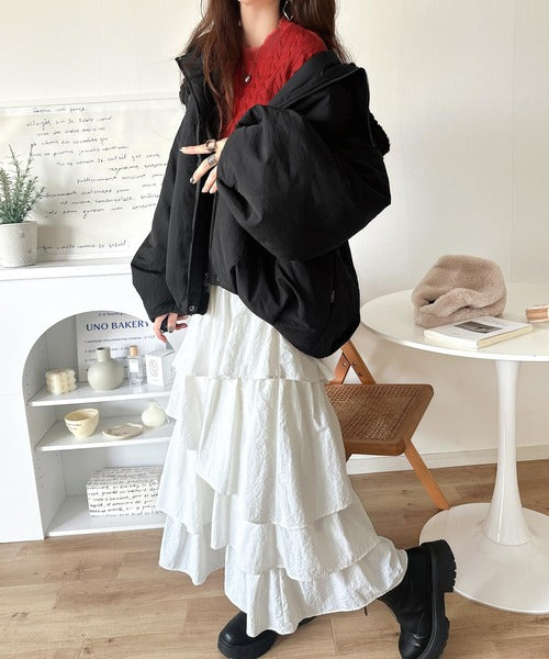 JaVaジャバコラボ》セーラー風カラーがあざとい。中綿バルーン