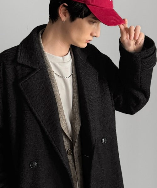 Classical Origin】「余裕を魅せる。」フェイクウールロングチェスター