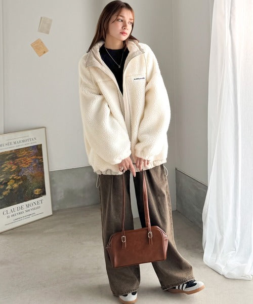 JaVaジャバコラボ》冷え知らず＆洒落見えアウター。あったかボア異素材