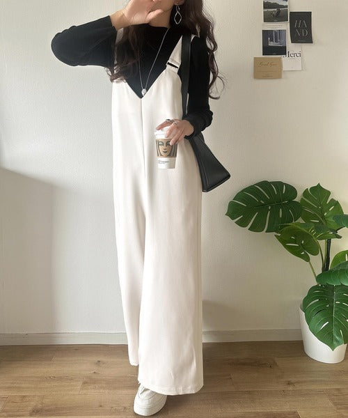 着回し自在な2way仕様◎デザインベルトラップサロペット（セットアップ