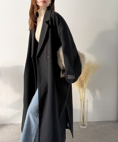 美品　トルネードマート　黒×白×茶　フェイク毛皮風ロングコート 2021冬新作 ファーコート レディース 毛皮コート タヌキ フェイク