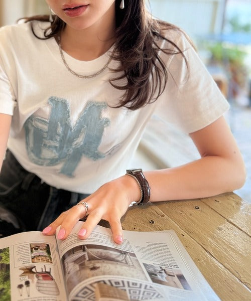 mily bilet】遊び心を忍ばせておしゃれを一新。デニムフリンジワッペン