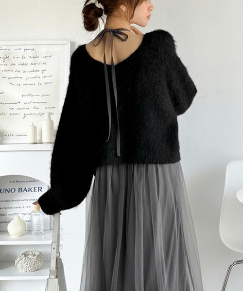 褒められワンピ♪マルチwayニット×チュールワンピースセット（セット