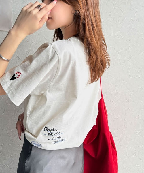 sustaina+】アートのように刺繍が映える。オーガニックコットン100