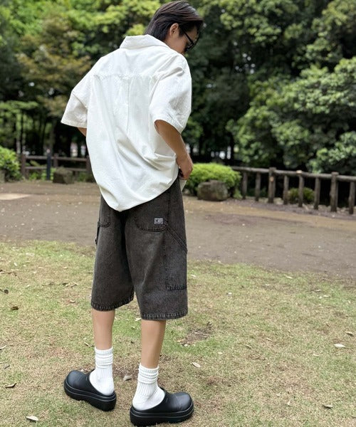 新定番ハーフデニム。」ベルトデザイン ペインター ハーフデニムパンツ